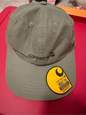 Carhartt Olive Canvas Hat with Logo Patch